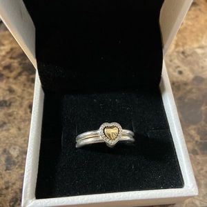 Pandora Interlocking Heart Ring 